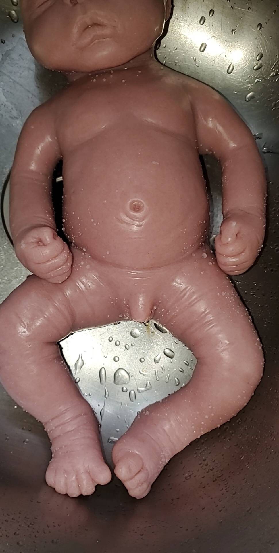 Full body silicone baby boy 18" Newborn baby doll Brody