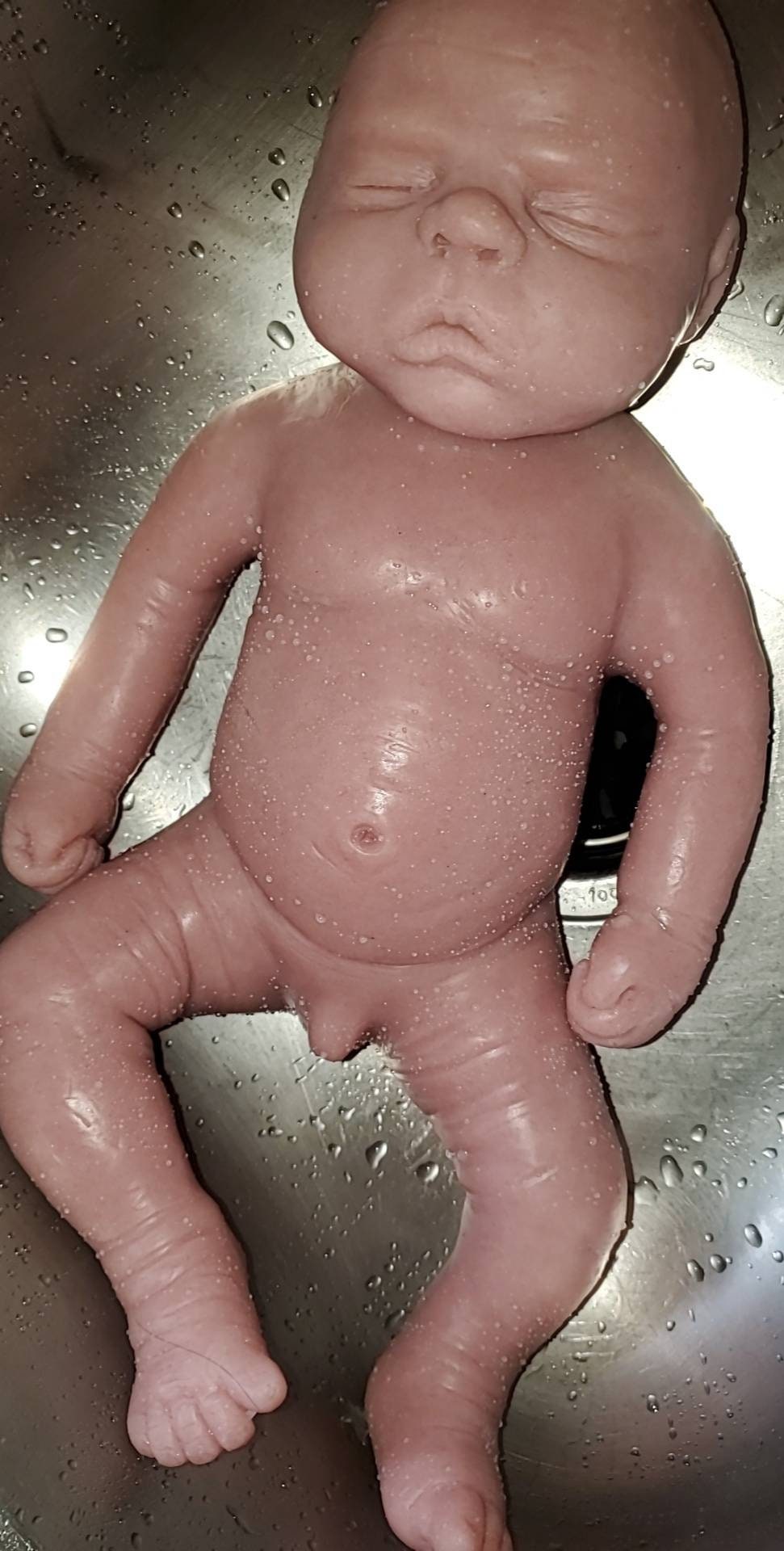 Full body silicone baby boy 18" Newborn baby doll Brody