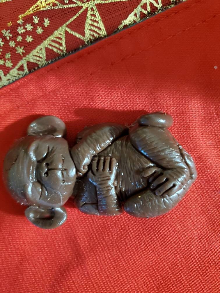 2" silicone Baby monkey