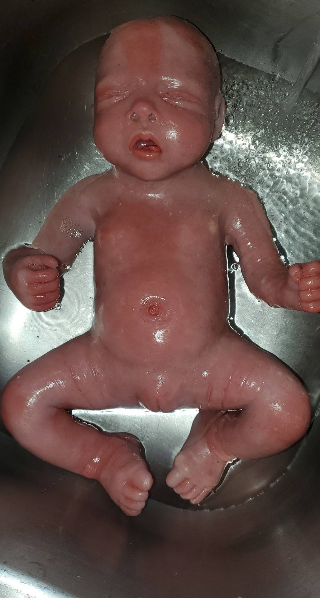 Full Body silicone Baby 17" with bent legs paint or blank kits open eyes beautiful girl sophie