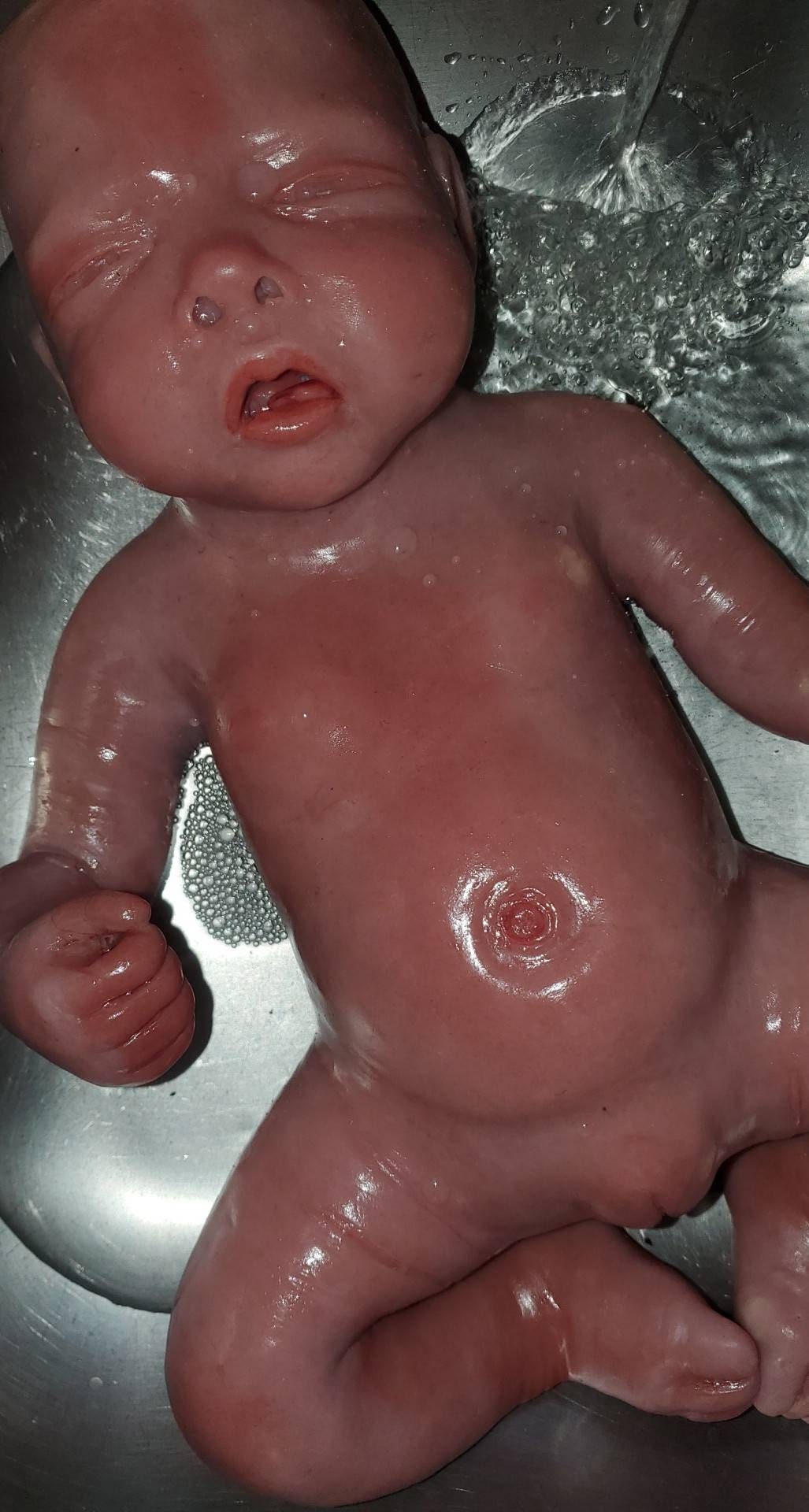 Full Body silicone Baby 17" with bent legs paint or blank kits open eyes beautiful girl sophie