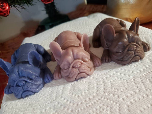 4" silicone baby frenchie puppy dog