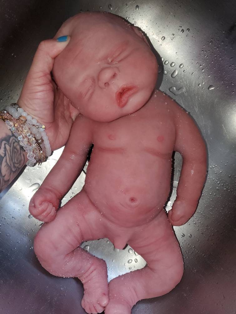 Full body silicone baby boy 18" Newborn baby doll Brody