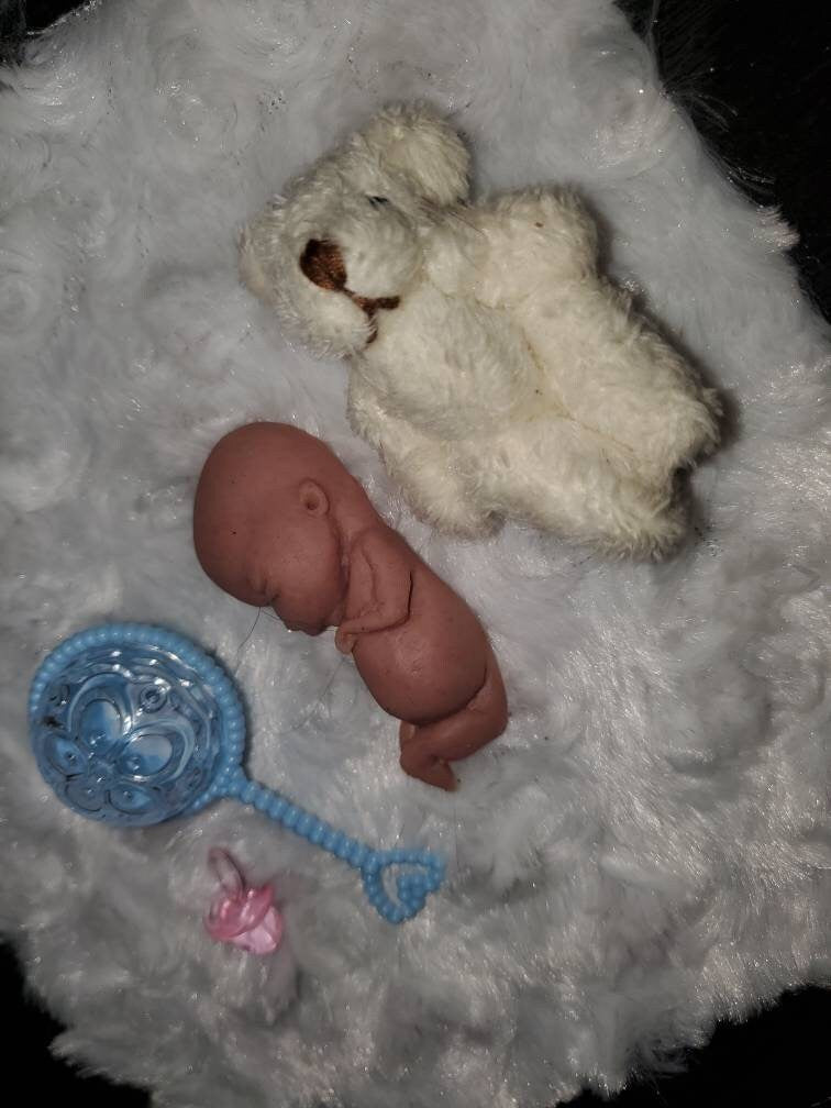 12 week gestational fetus silicone baby memorial keepsake