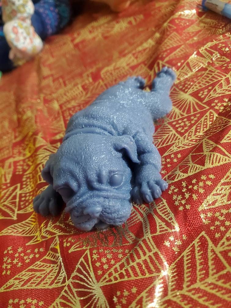 6" silicone baby puppy dog choose any color bulldog