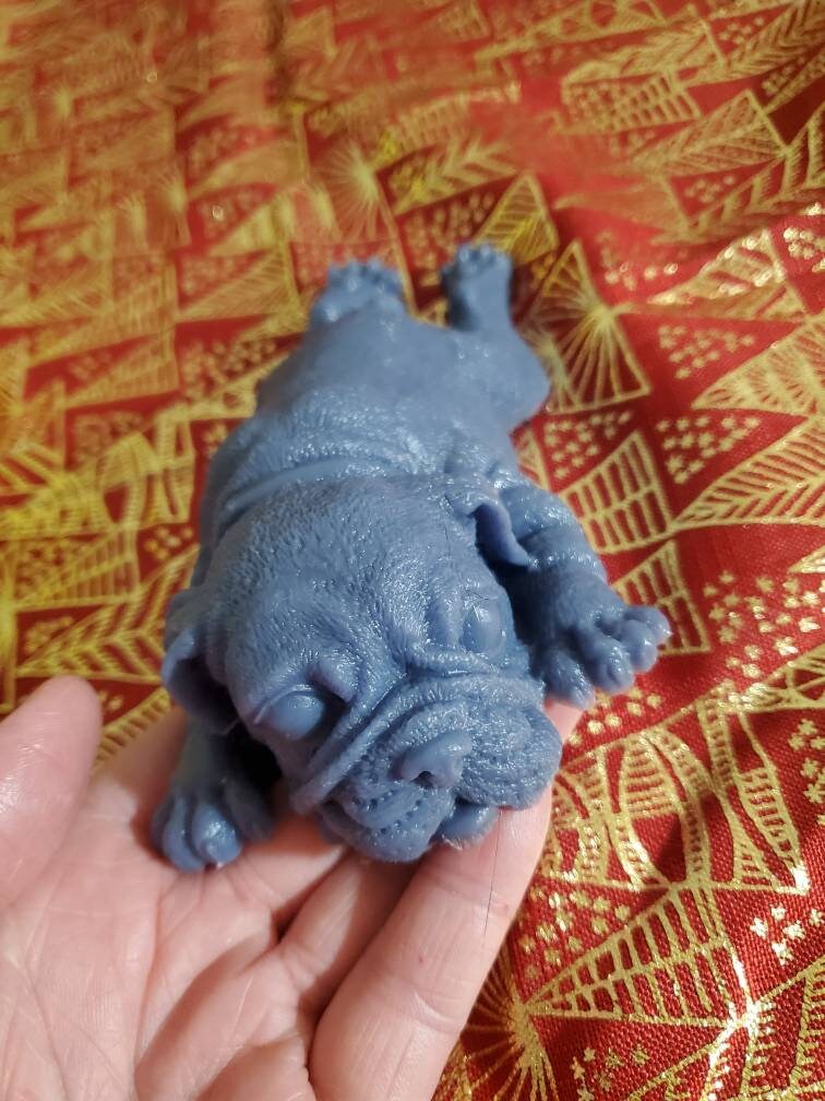 6" silicone baby puppy dog choose any color bulldog