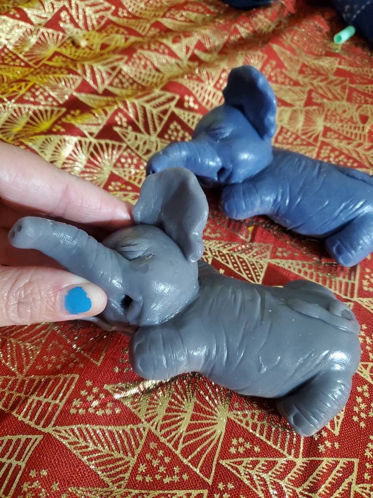 Silicone baby elephant 5"