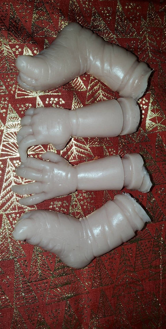 Silicone baby limbs partial limbs with, feet and open hands