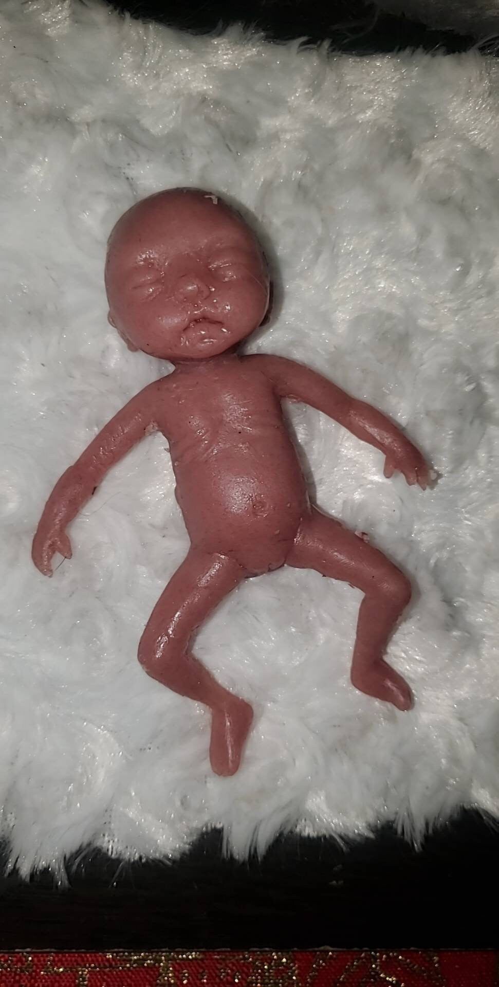 Full body silicone baby 4" memorial baby fetus born too soon girl