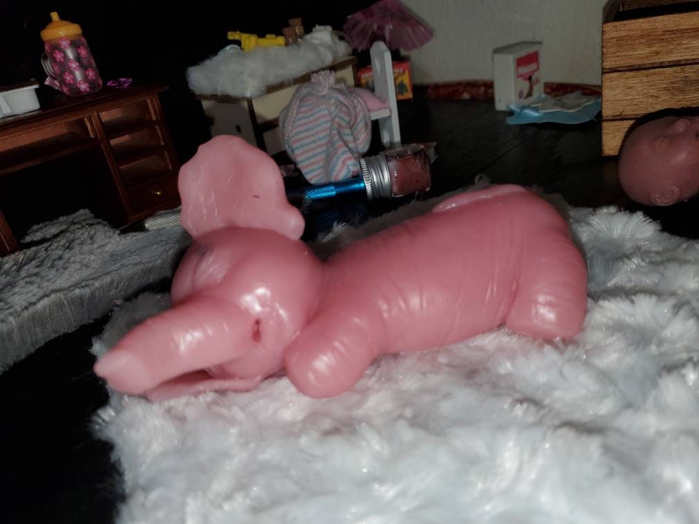 Silicone baby elephant 5"