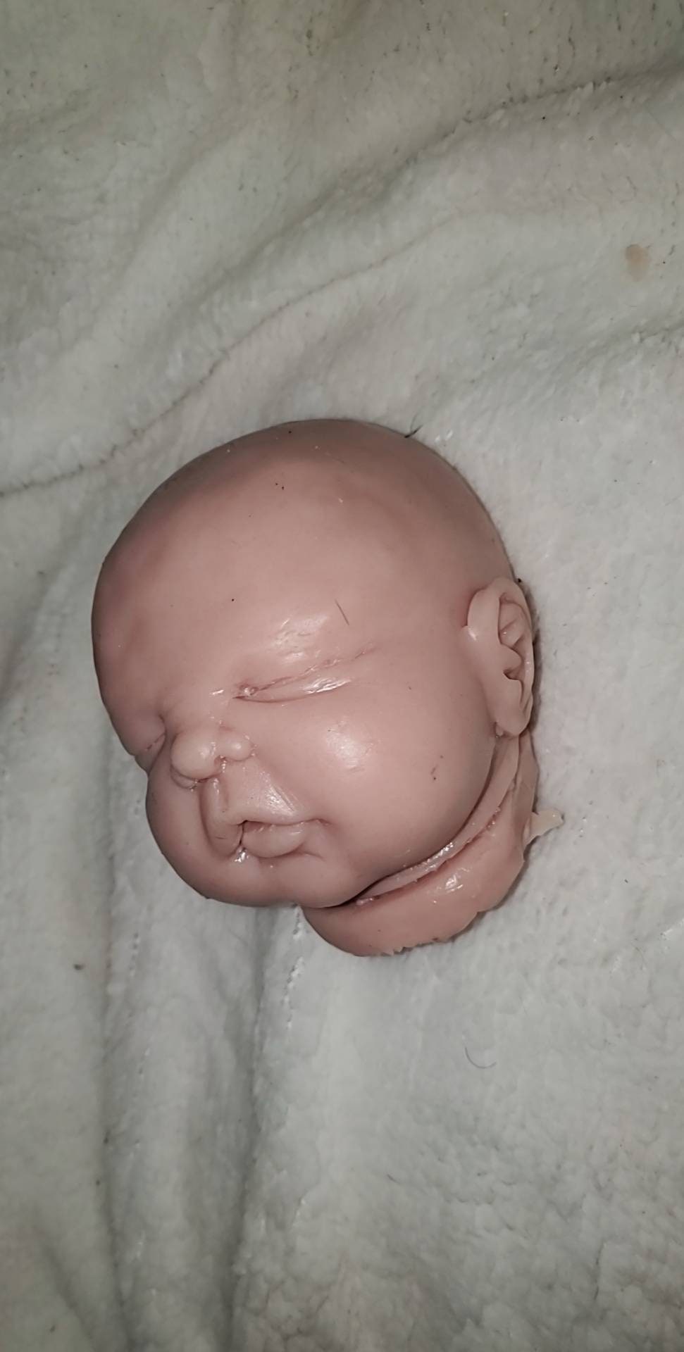 Silicone baby head for cuddle body blank unpainted "Ava sculpt"