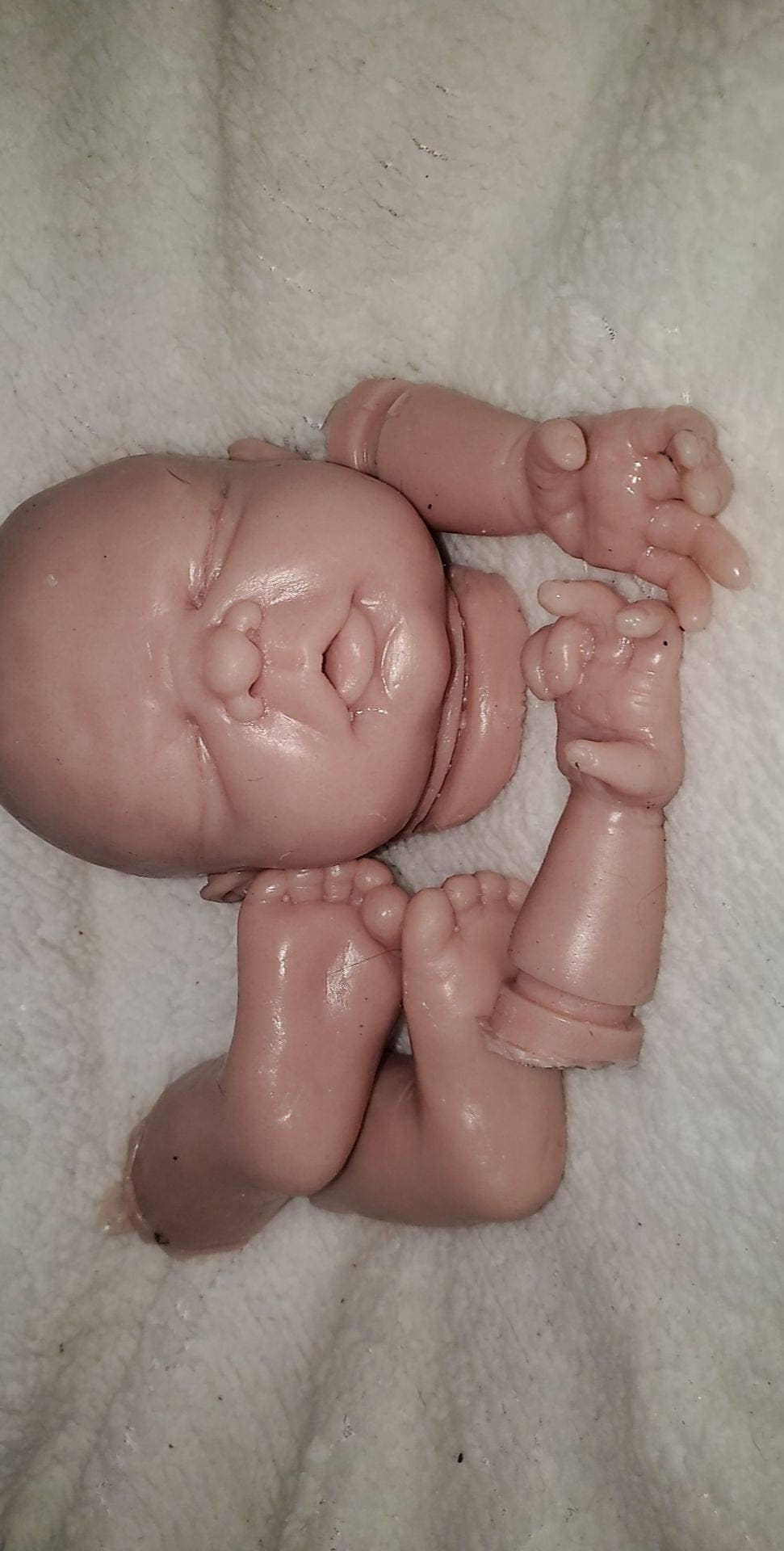 Silicone baby head for cuddle body blank unpainted "Ava sculpt"