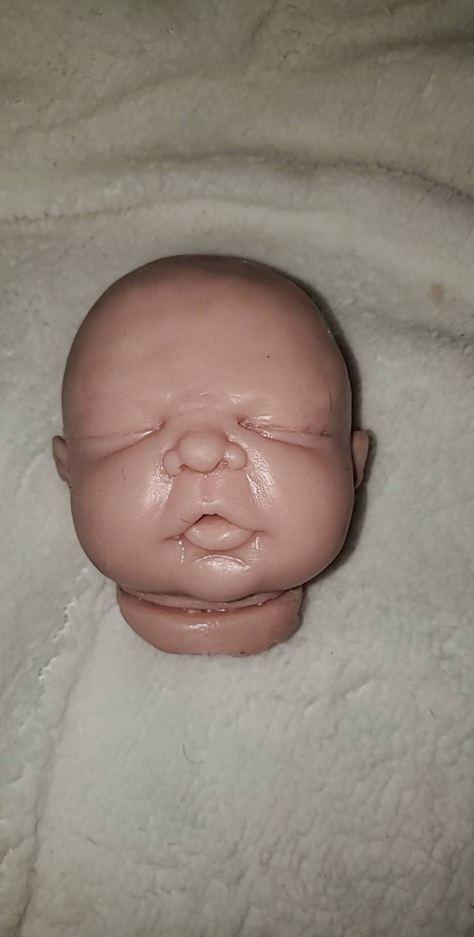 Silicone baby head for cuddle body blank unpainted "Ava sculpt"