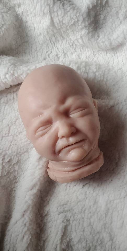 Crying silicone baby head pearl for 16" body