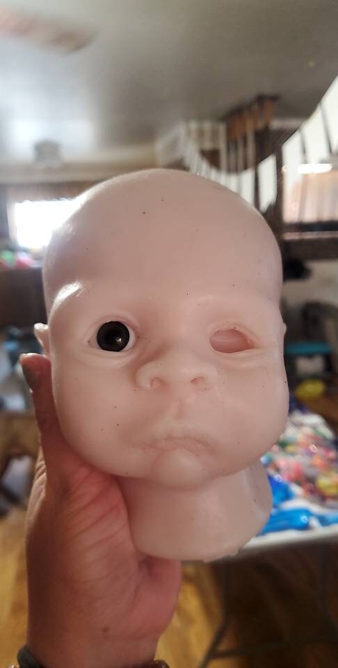 4 silicone baby surprise heads! Cuddle baby silicone heads