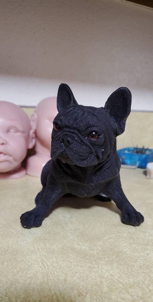 10" Full Body Silicone frenchie puppy dog open eyes cutie you choose color