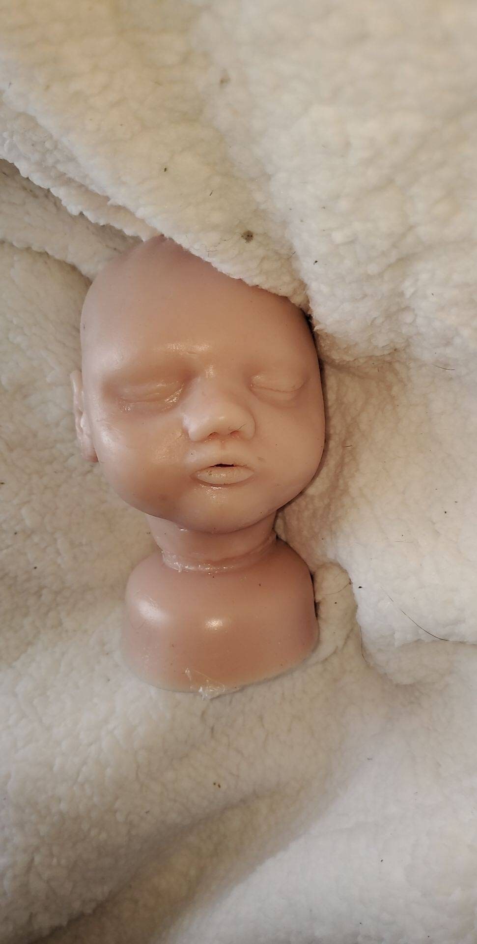 Silicone baby head for 16" cuddle body