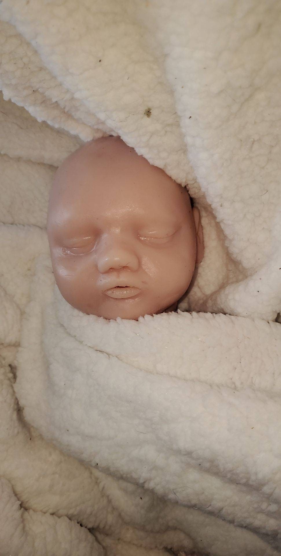 Silicone baby head for 16" cuddle body