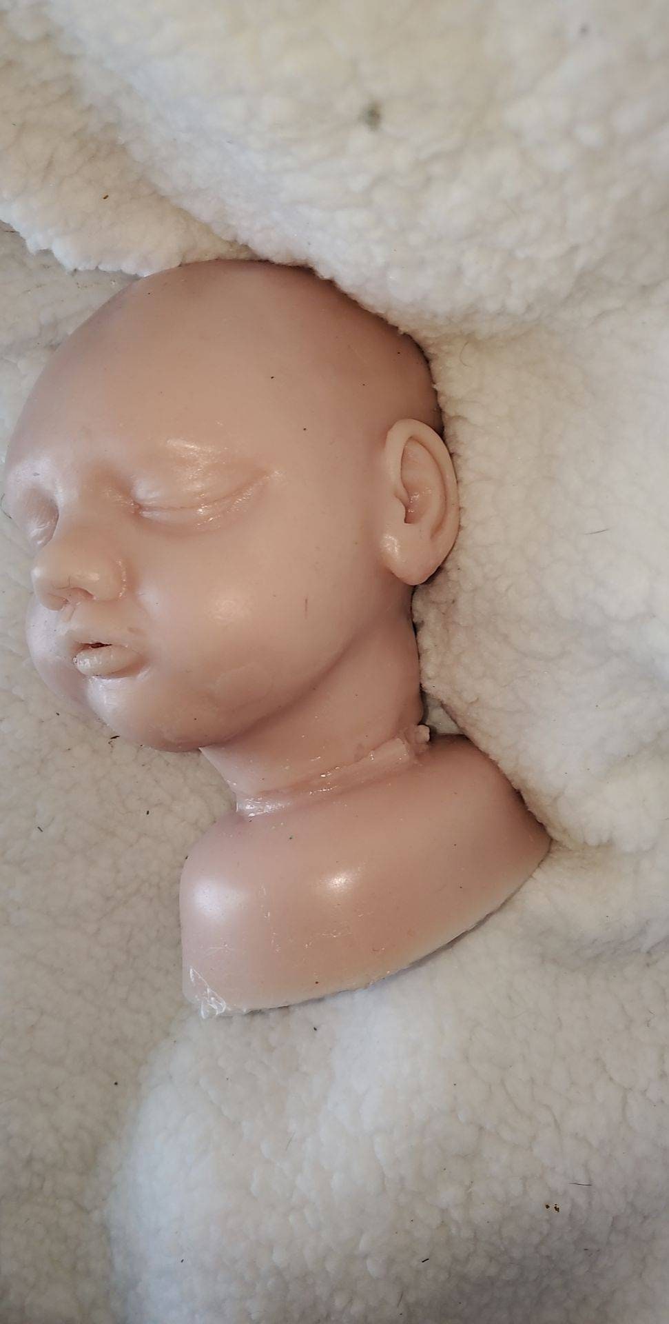 Silicone baby head for 16" cuddle body