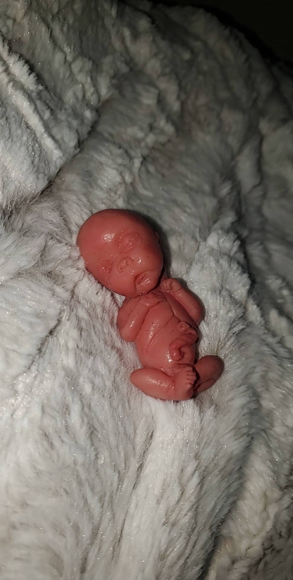 14 week Gestational silicone memorial fetus baby painted PAINTED