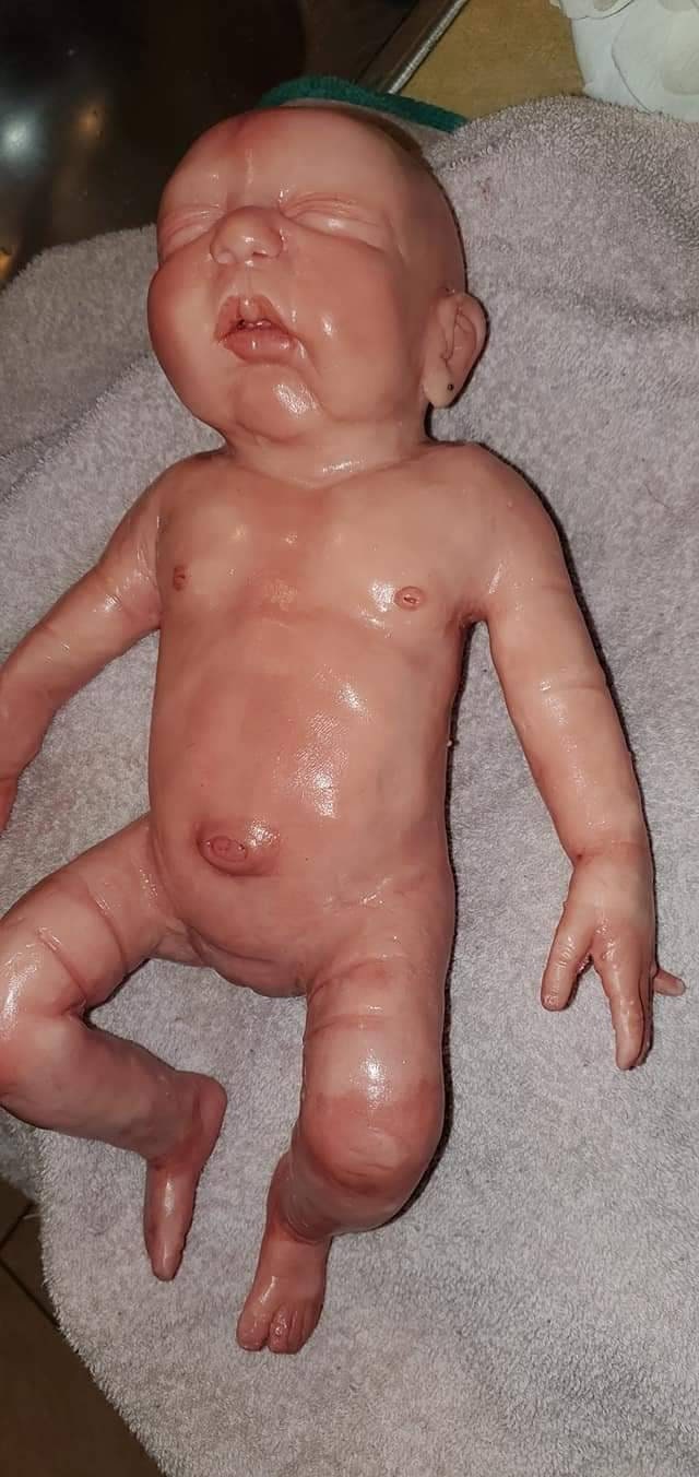 Full body silicone baby 15" preemie boy or girl amy