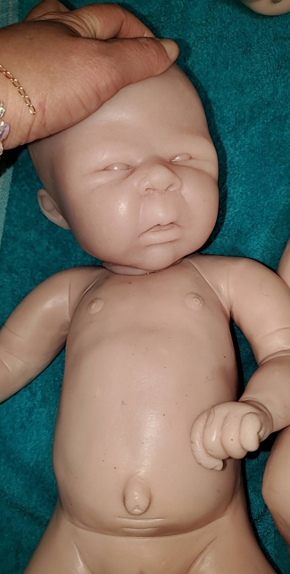 Full body silicone baby 21" newborn baby girl or boy open eyes baby doll