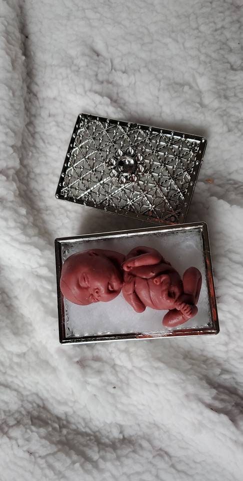 14 week gestation fetus memorial silicone baby with beautiful memorial box keepsake