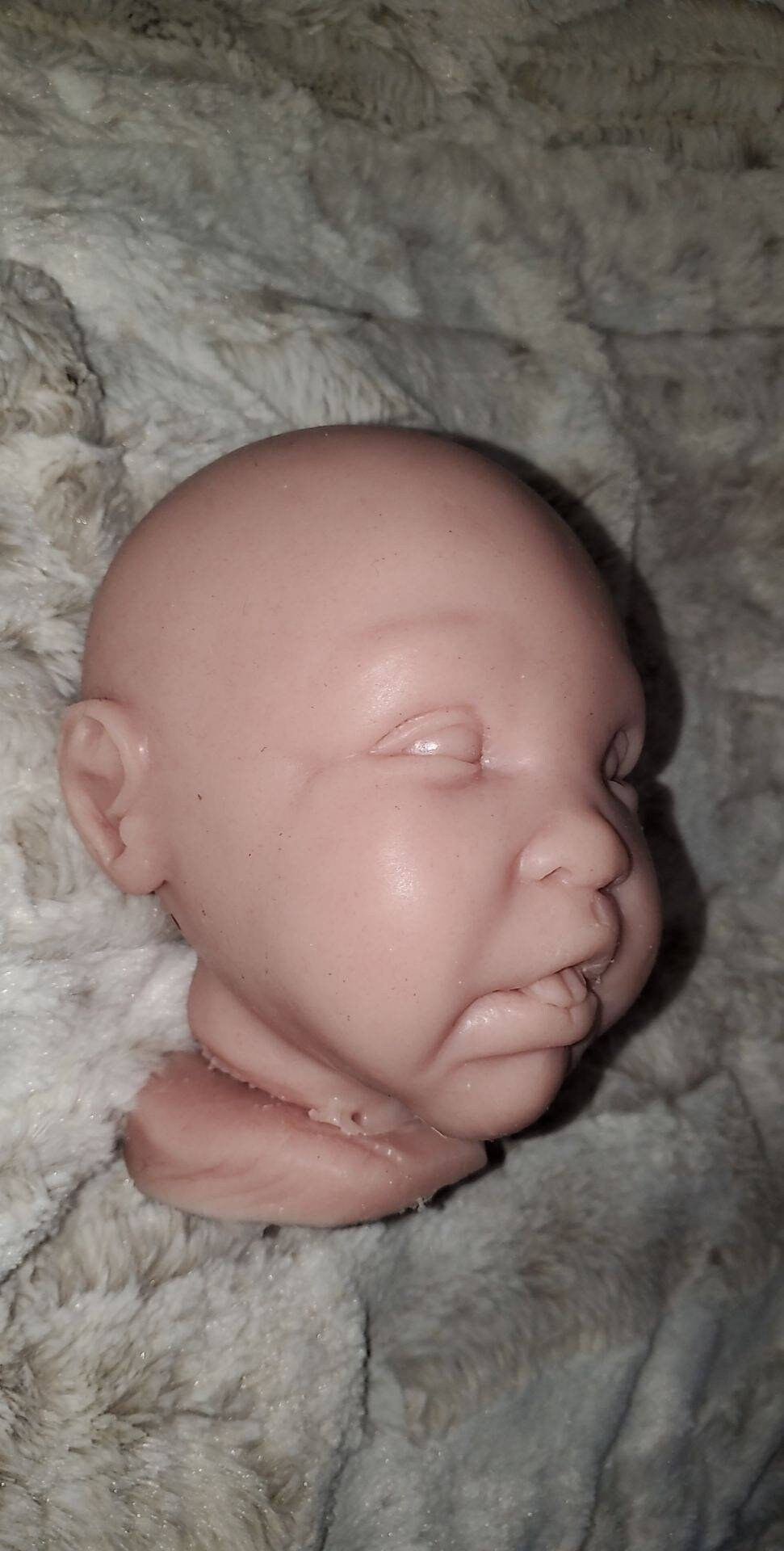 Silicone baby head for 18"newborn cuddle body "Avery"