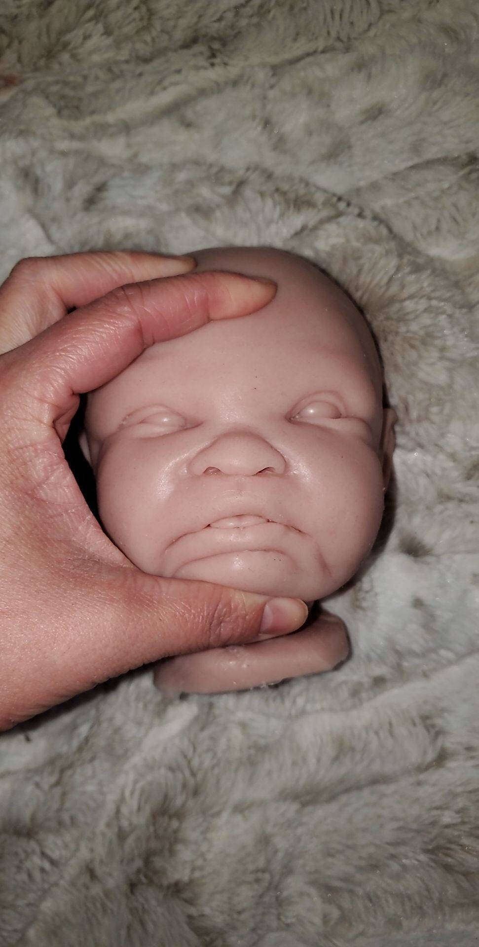 Silicone baby head for 18"newborn cuddle body "Avery"