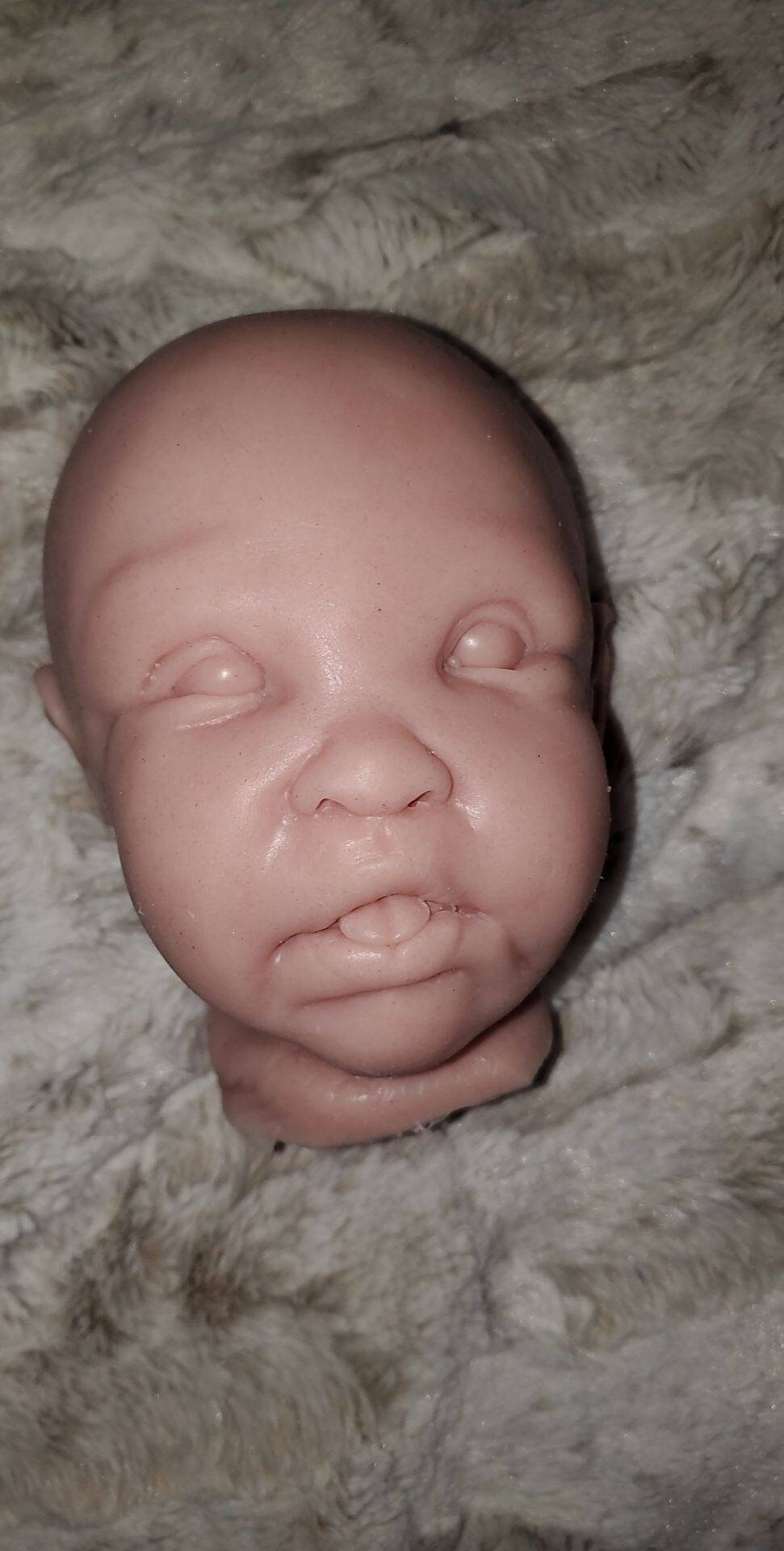 Silicone baby head for 18"newborn cuddle body "Avery"