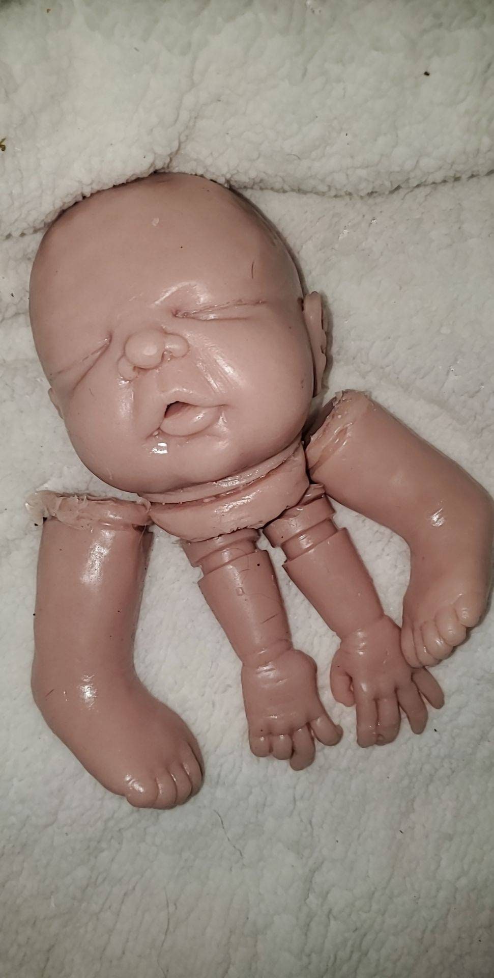 Silicone baby head for cuddle body blank unpainted "Ava sculpt"