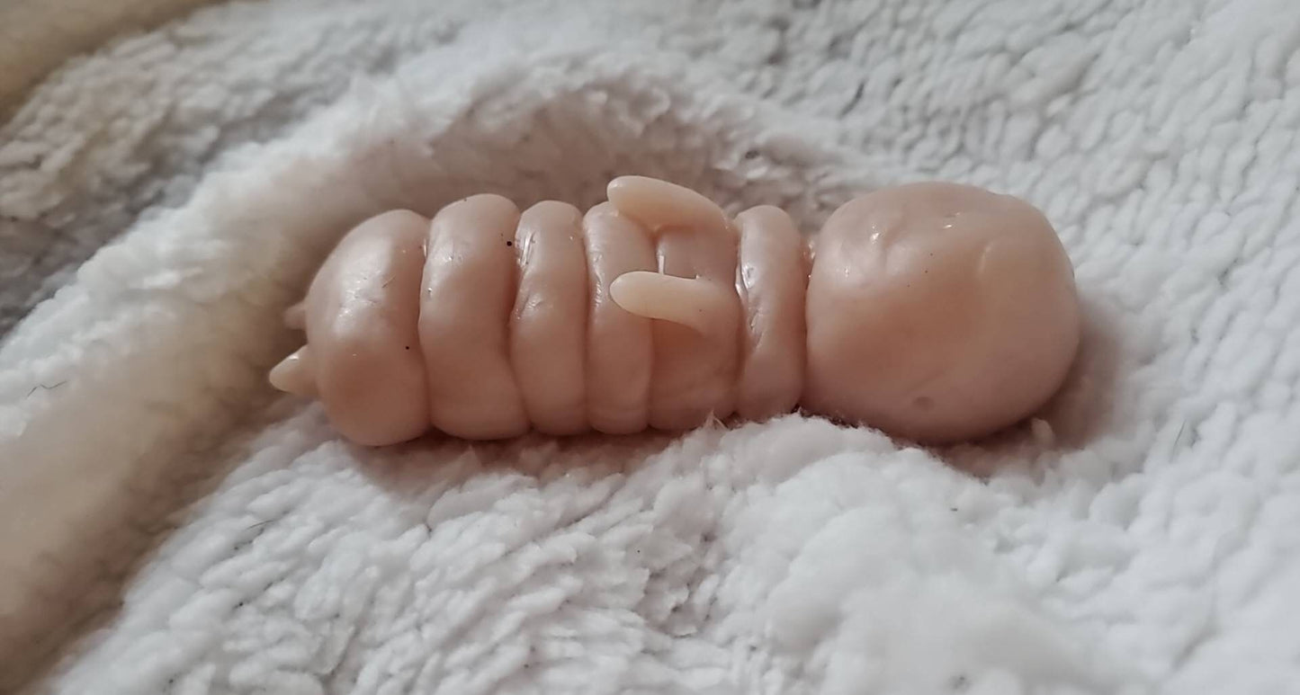 4" silicone caterpillar baby human