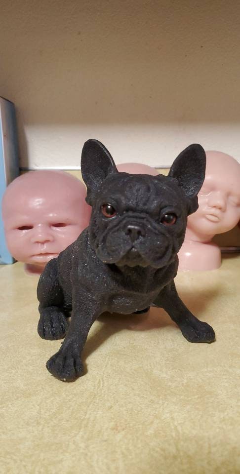 10" Full Body Silicone frenchie puppy dog open eyes cutie you choose color