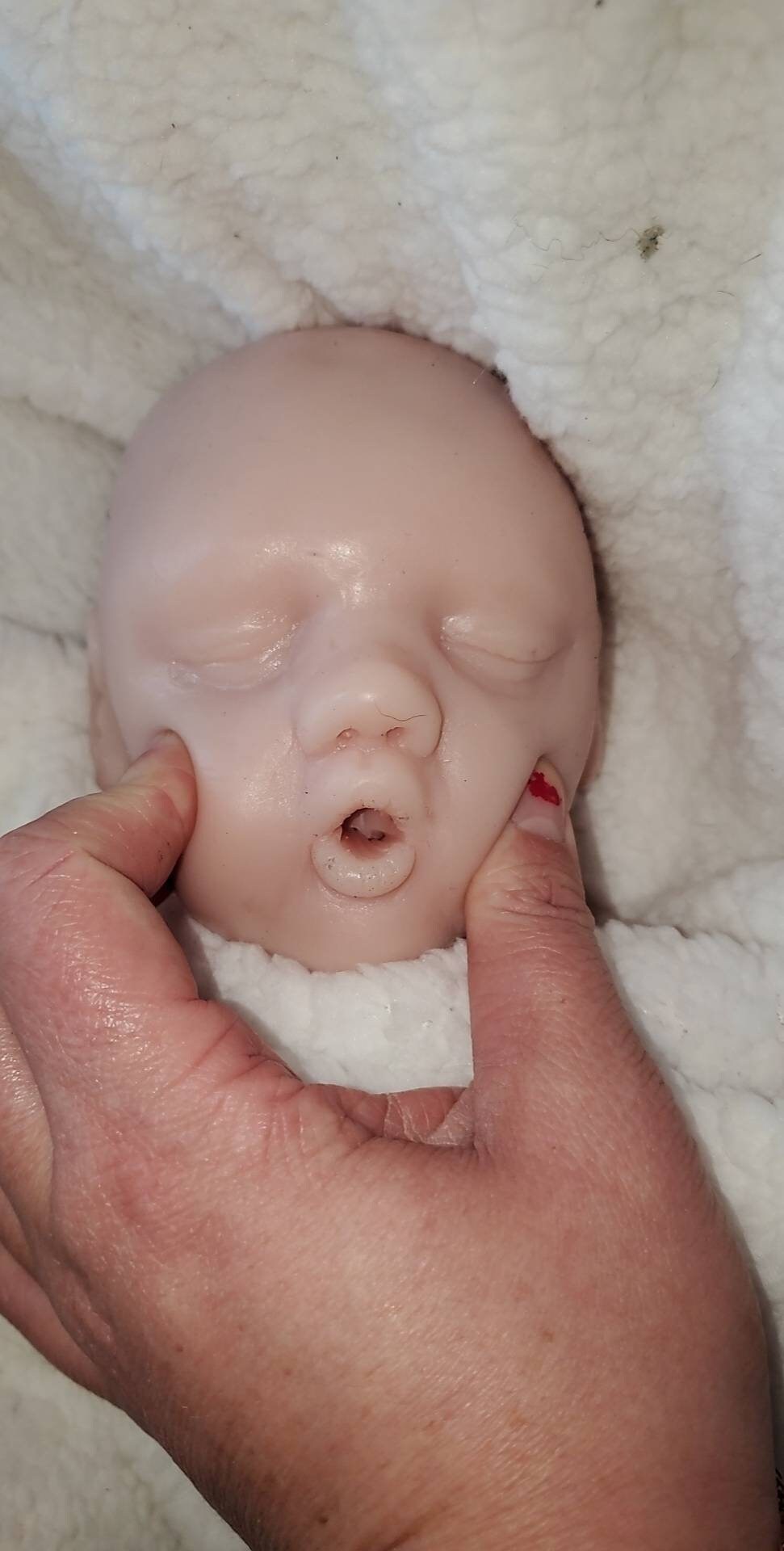 Silicone baby head for 16" cuddle body