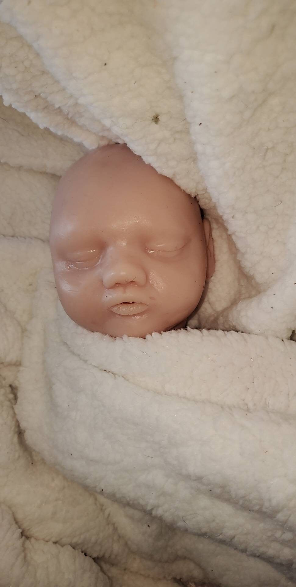 Silicone baby head for 16" cuddle body