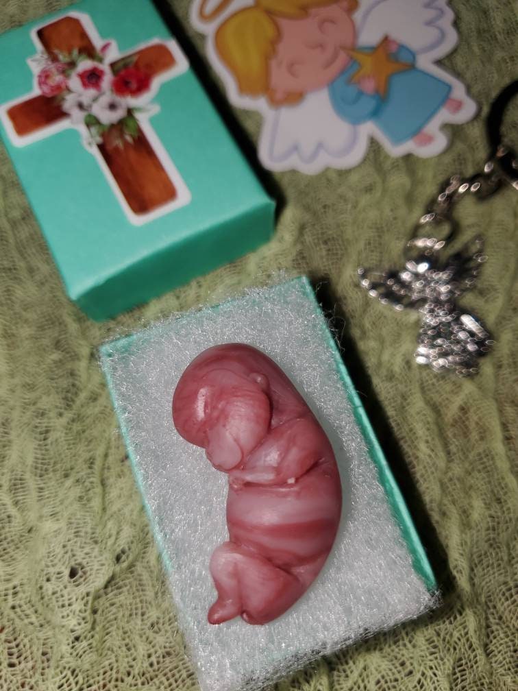 9 week gestational fetus silicone baby red/mixed color