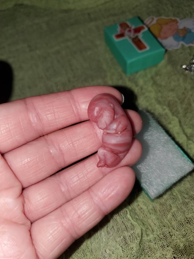9 week gestational fetus silicone baby red/mixed color