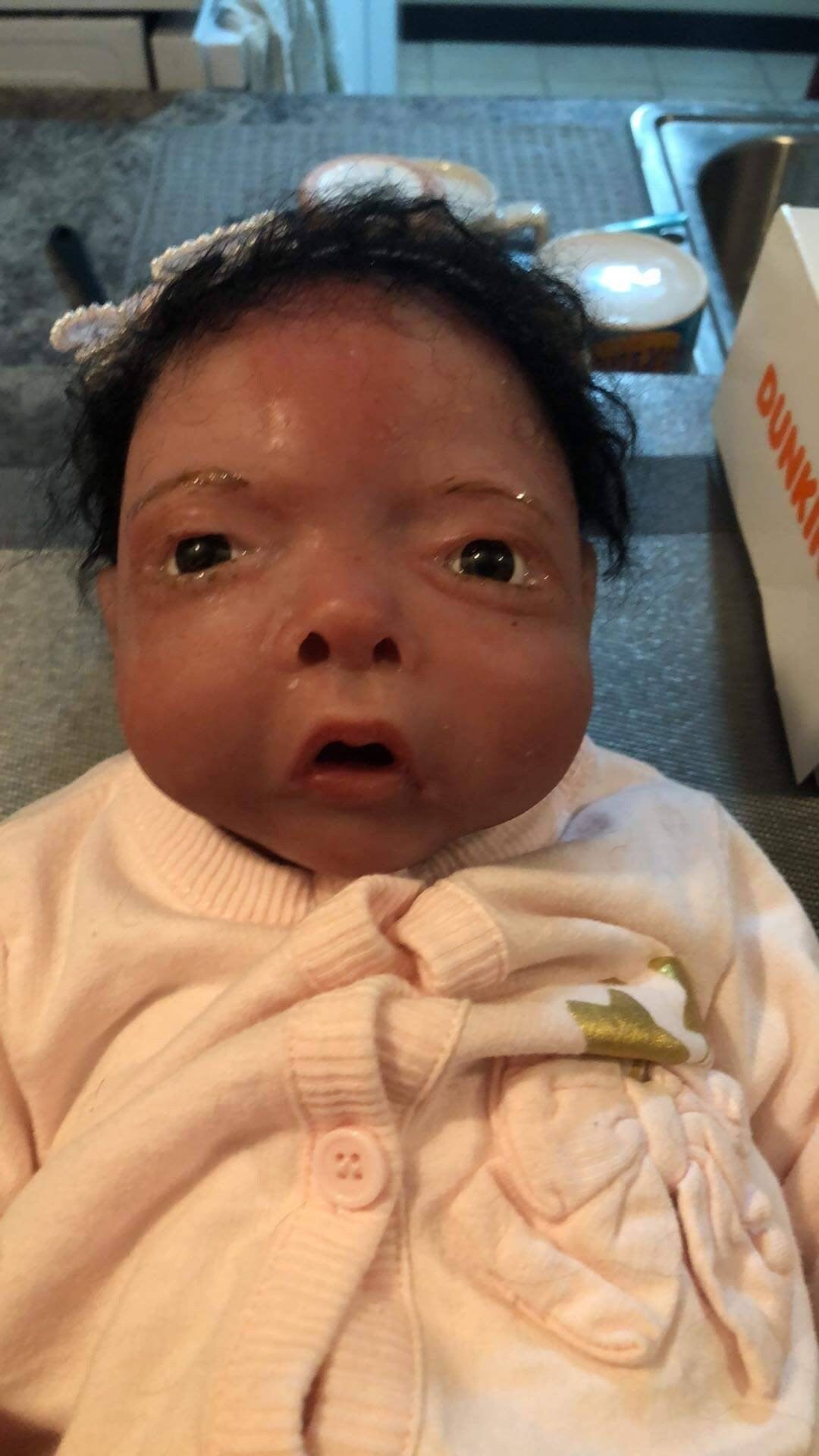 Full Body silicone Baby 17" with bent legs paint or blank kits open eyes beautiful girl sophie