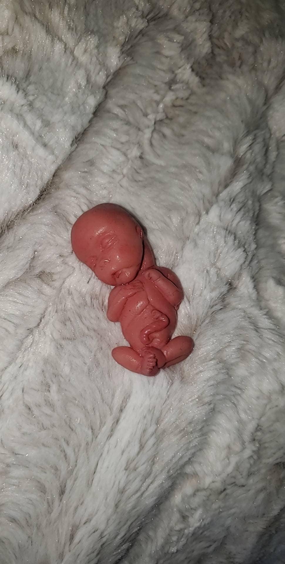 14 week Gestational silicone memorial fetus baby painted PAINTED