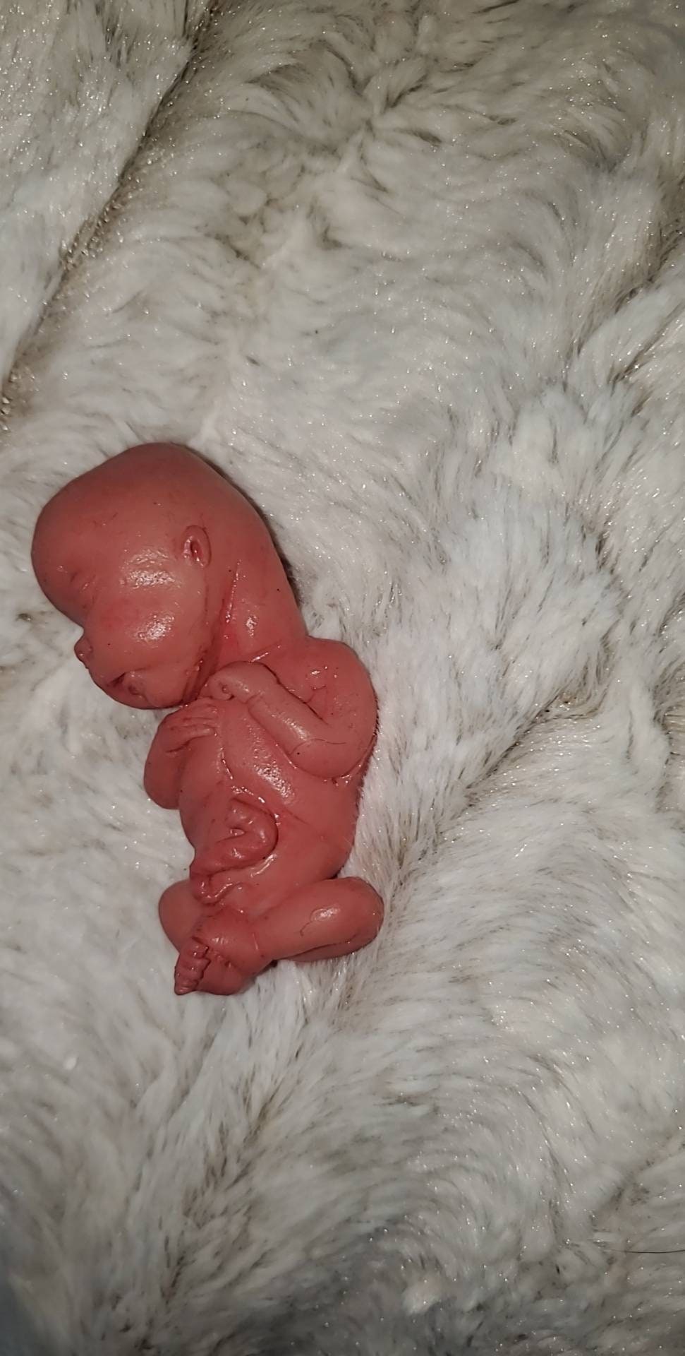14 week Gestational silicone memorial fetus baby painted PAINTED