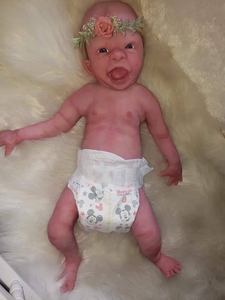 Full body silicone baby happy smiling face