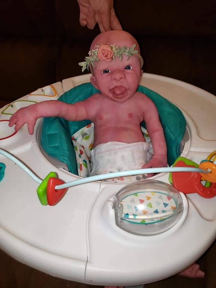 Full body silicone baby happy smiling face