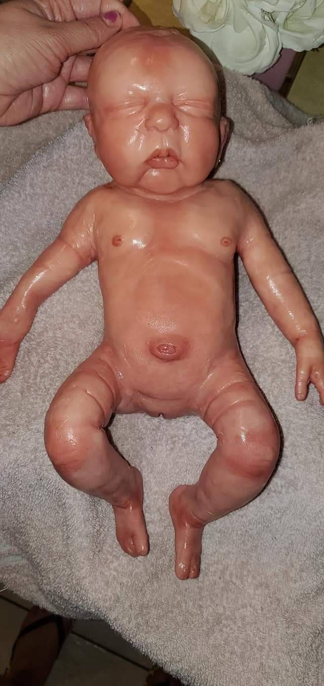 Full body silicone baby 15" preemie boy or girl amy