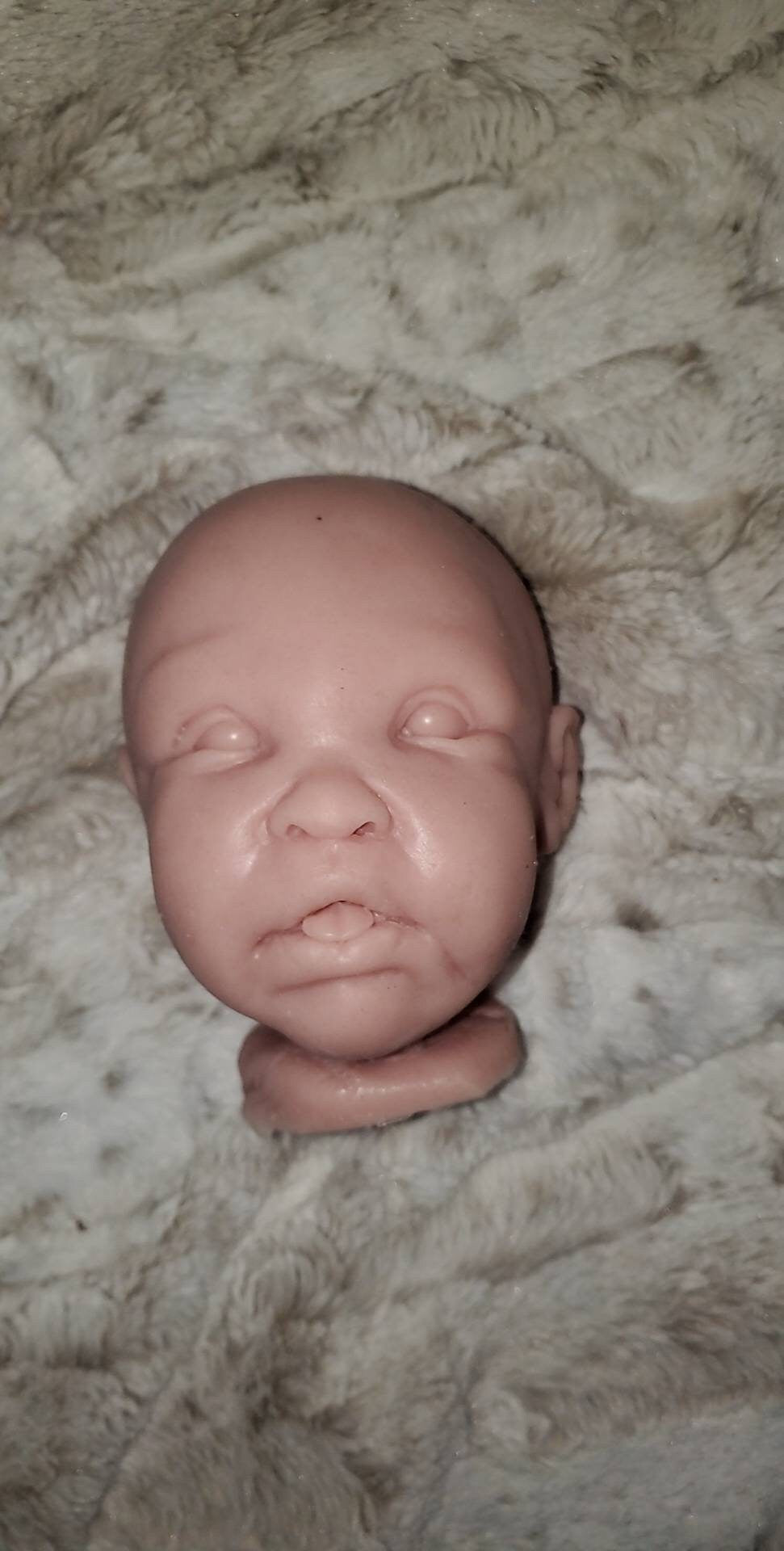 Silicone baby head for 18"newborn cuddle body "Avery"