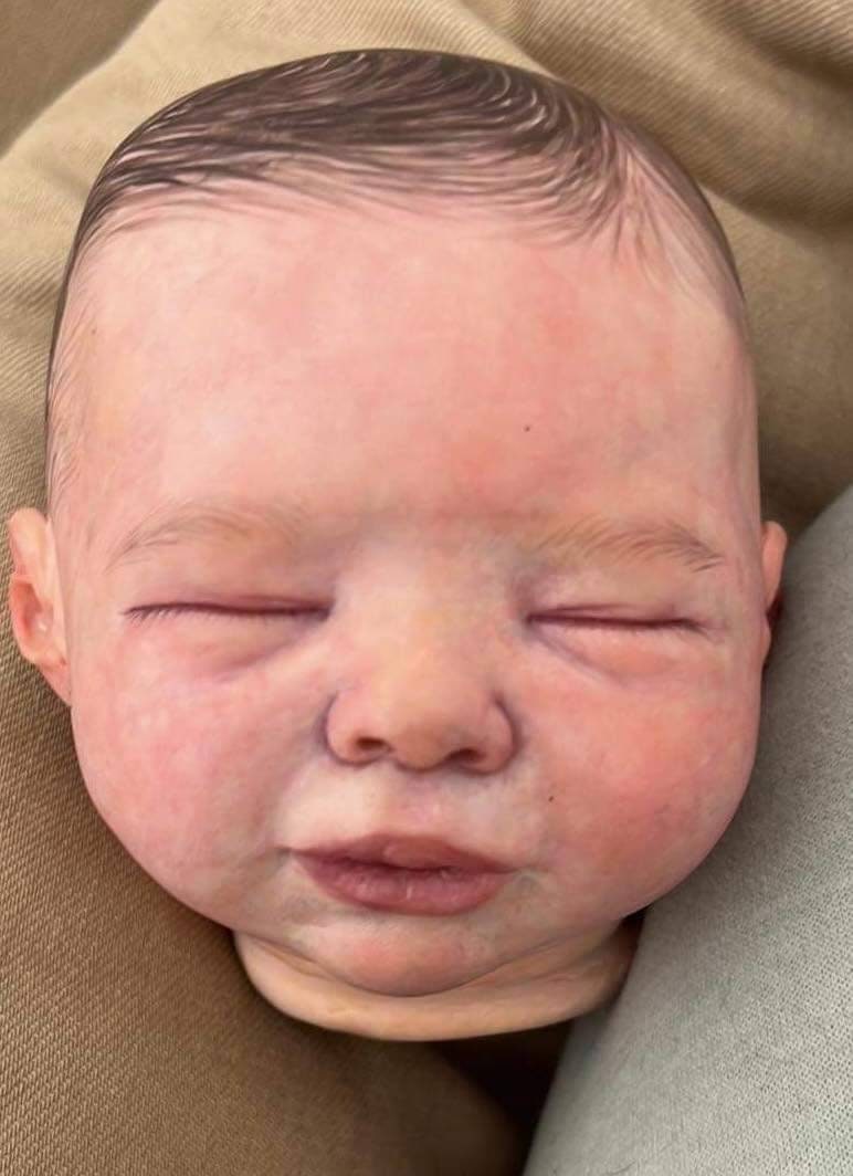 Silicone baby head for 17"-19" cuddle baby by sienna niall