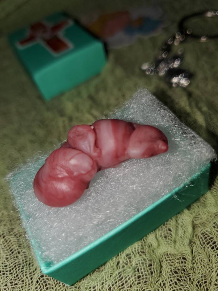 9 week gestational fetus silicone baby red/mixed color