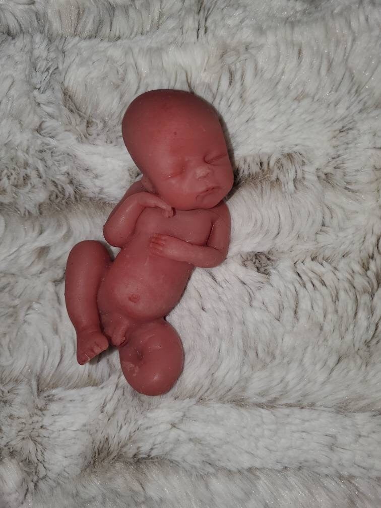 4" silicone memorial baby or mini newborn baby fully PAINTED