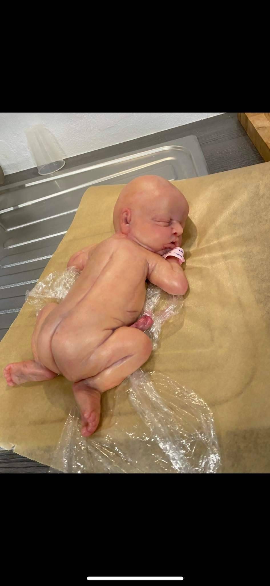 13" silicone baby girl blank kit unpainted with umbilical cord maribelle