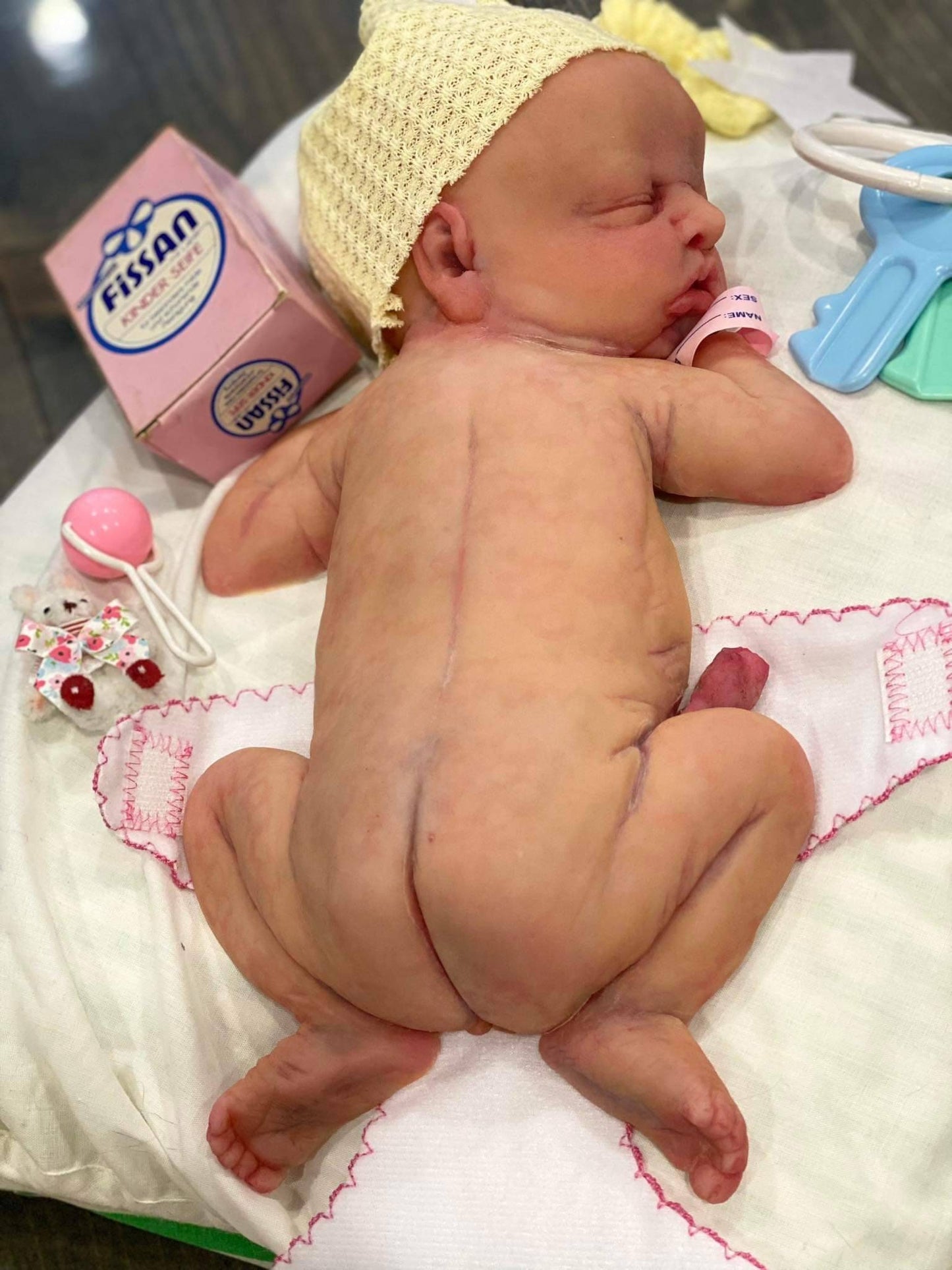 13" silicone baby girl blank kit unpainted with umbilical cord maribelle