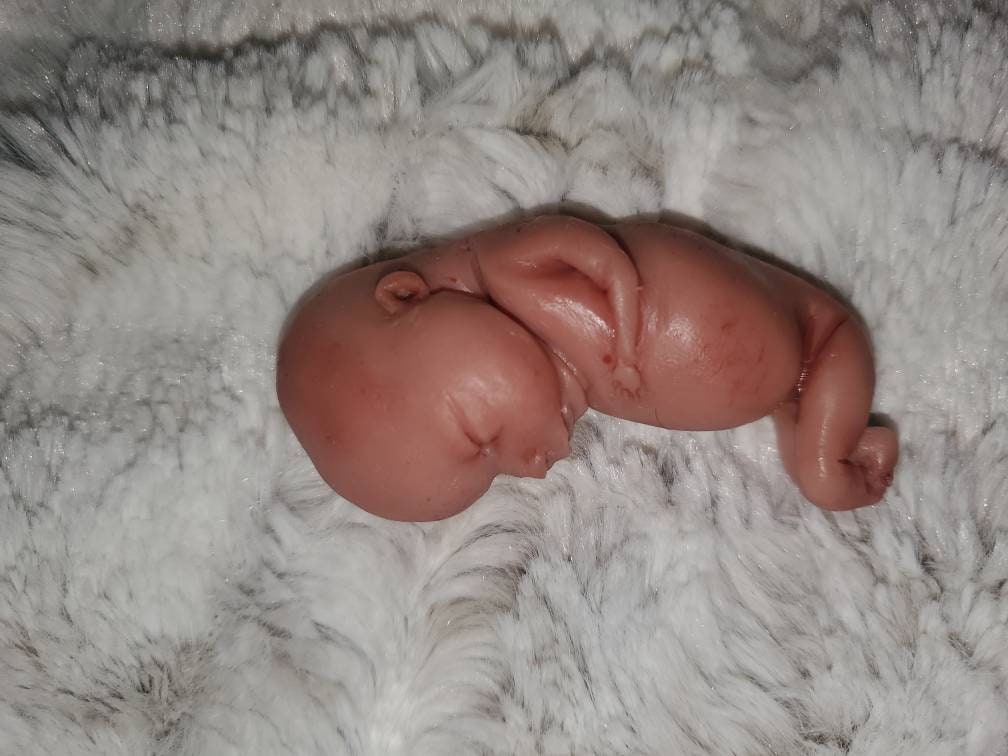 14 week gestation fetus memorial silicone baby fully painted with wings?